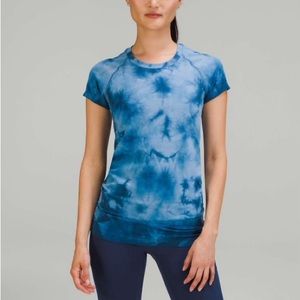 Lululemon swiftly tech short sleeve. Hard to find color marble blue.